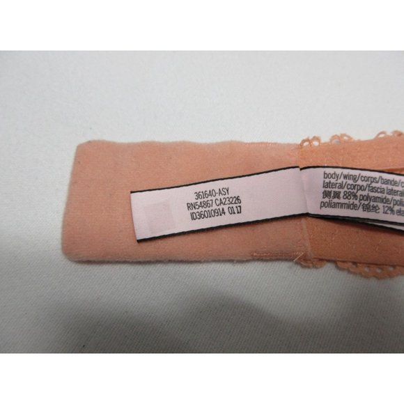 Victoria's Secret lace triangle halter bralette peach - Picture 7 of 11